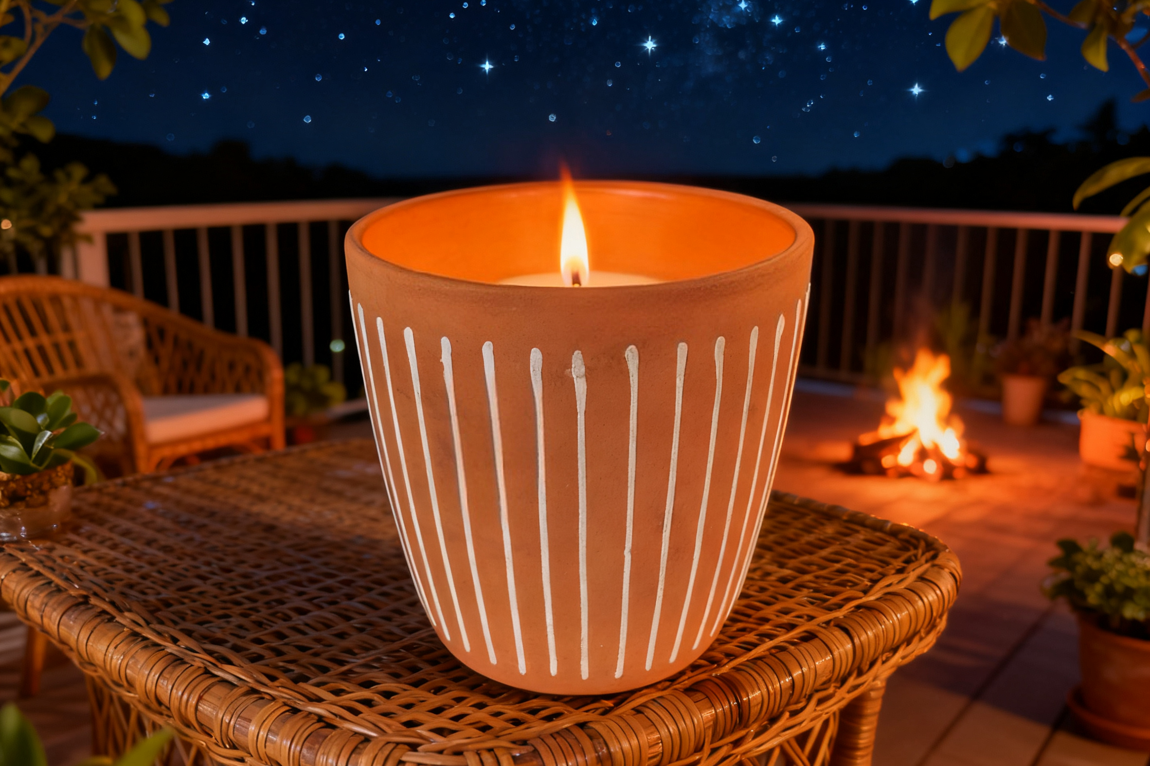 Terracotta Pot Filled Candle